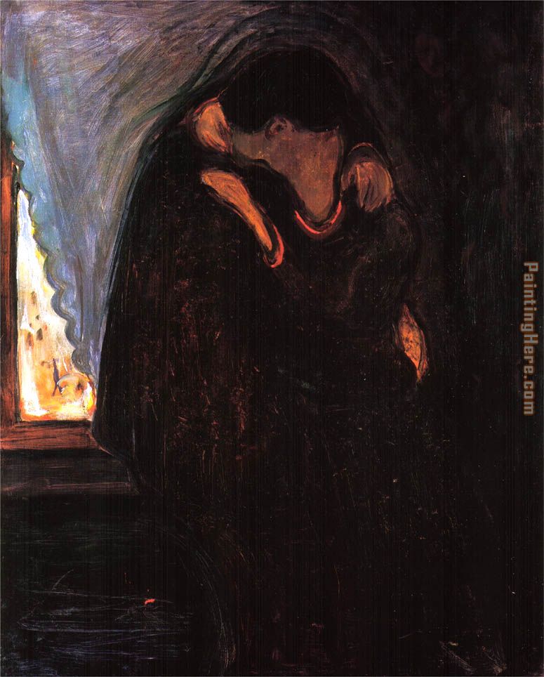 The Kiss II painting - Edvard Munch The Kiss II art painting